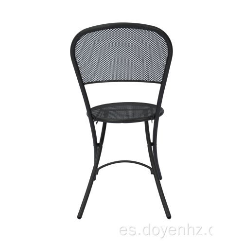 Silla plegable de malla metálica para exteriores